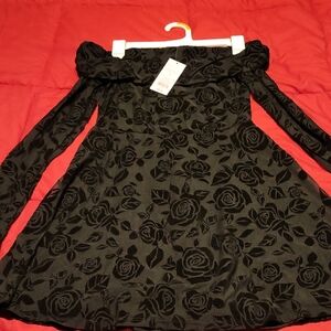 Wild Fable Black Floral Kids Dress
